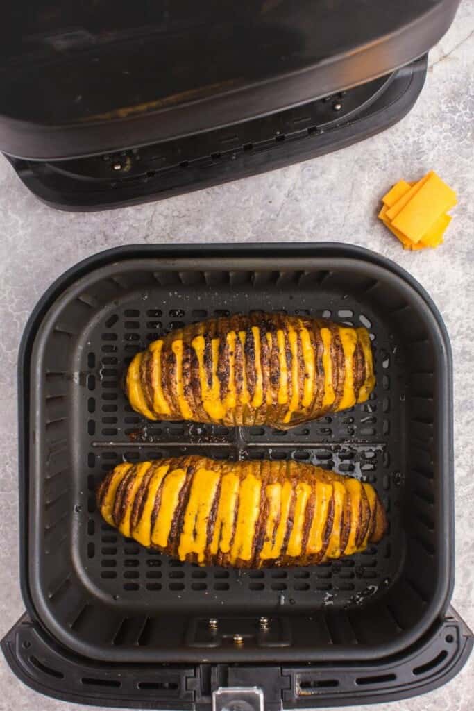 air frying hasselback ptoatoes