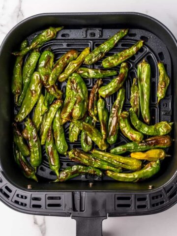 shishito peppers in air fryer basket