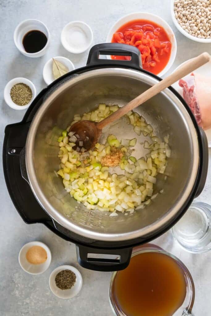 cooking ingredients in instant pot