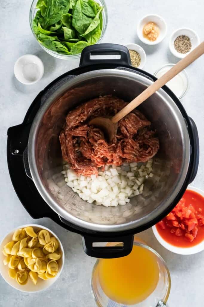 combining ingredients in instant pot