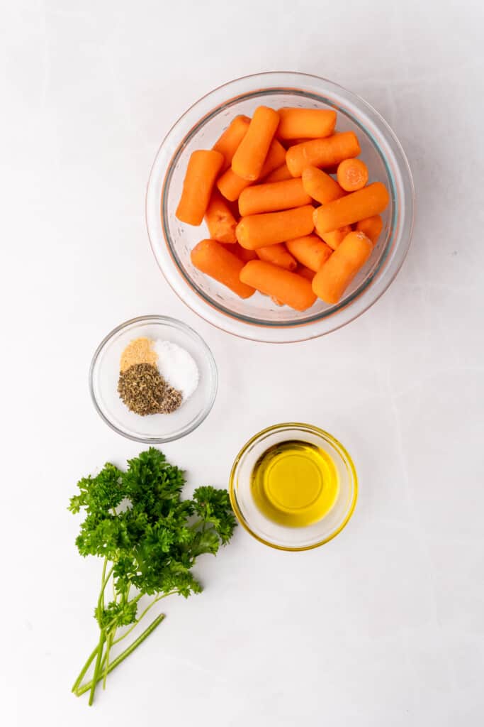ingredients to make air fryer baby carrots