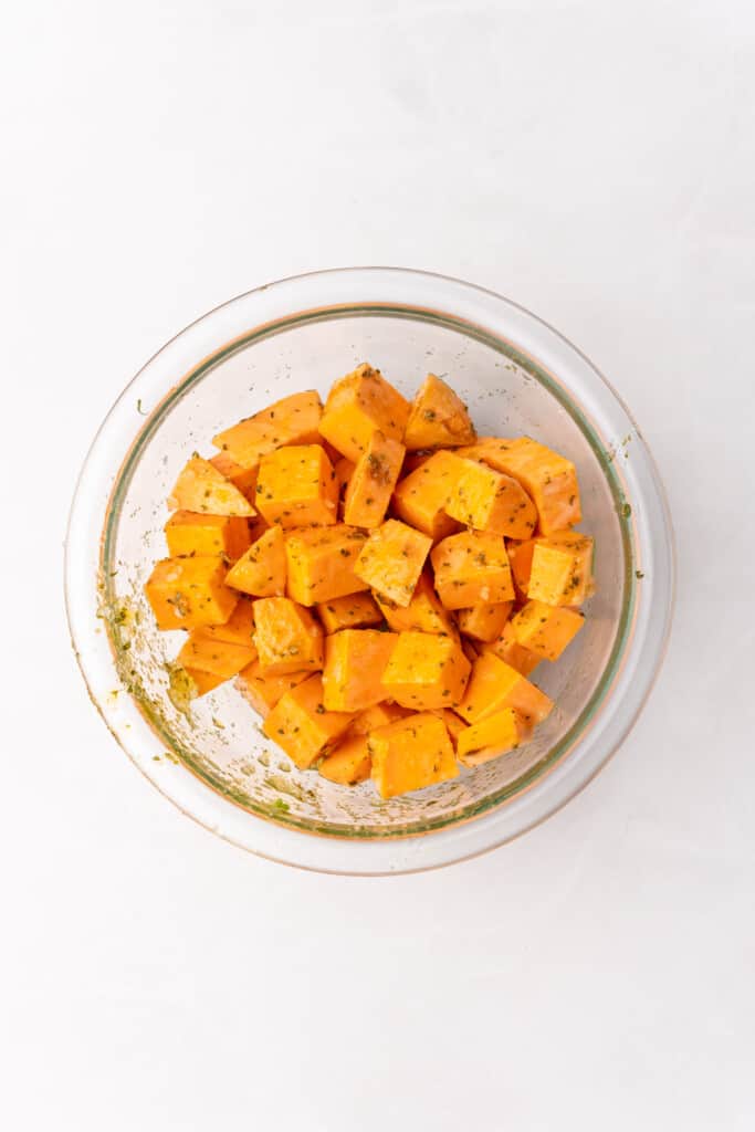 bowl with sweet potatoes