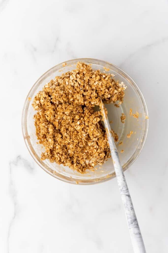 combining ingredients in a bowl