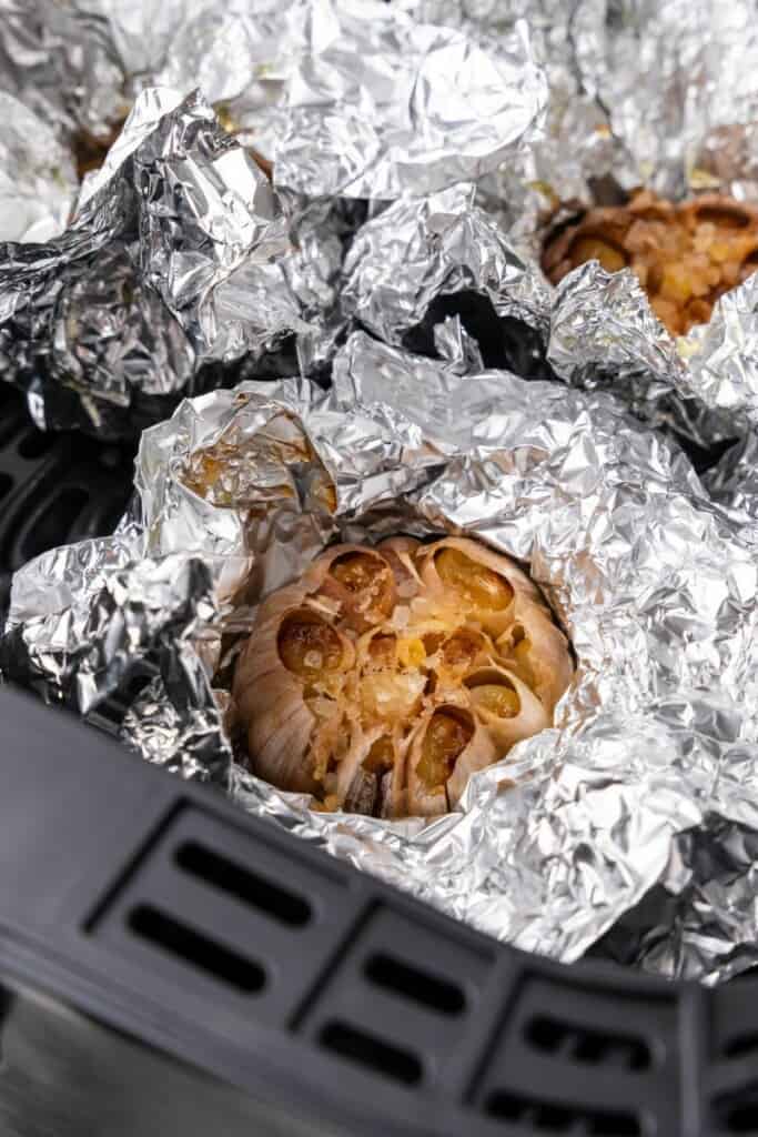 roasted garlic in aluminum foil