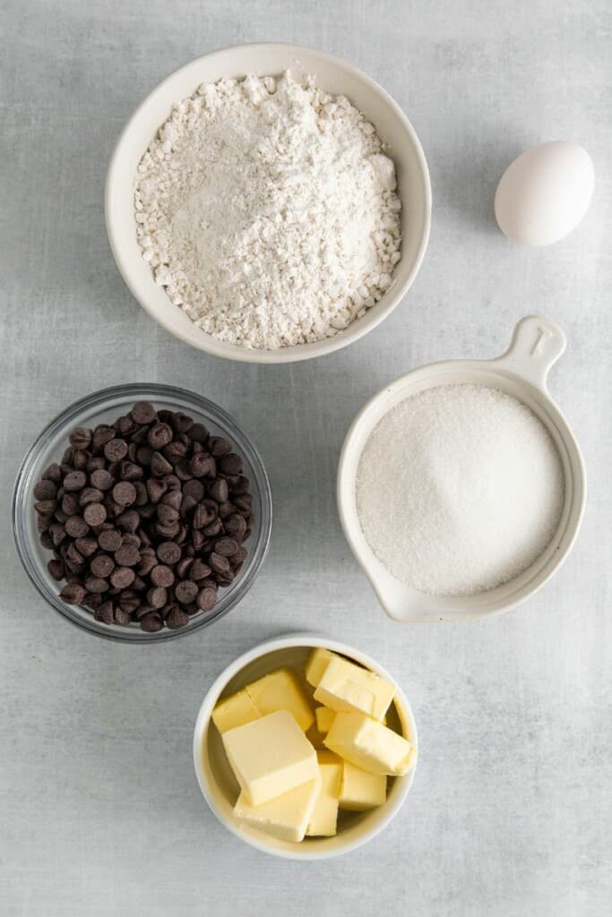 ingredients for chocolate chip cookies
