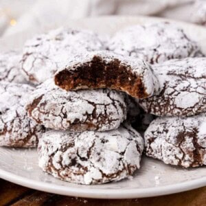 crinkle cookie with a bite out of it