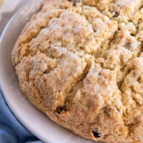 irish soda bread in a dish