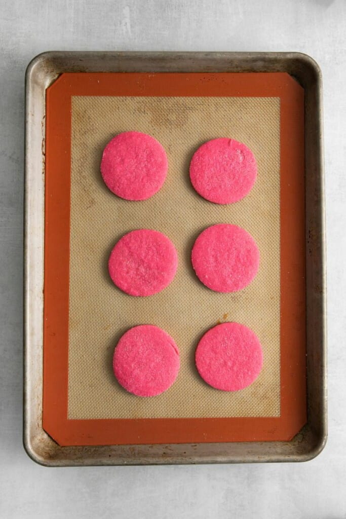 baked pink sugar cookies