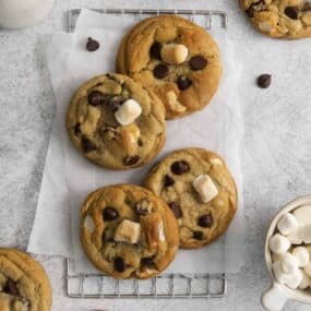 marshmallow chocolate chip cookie son wire rack