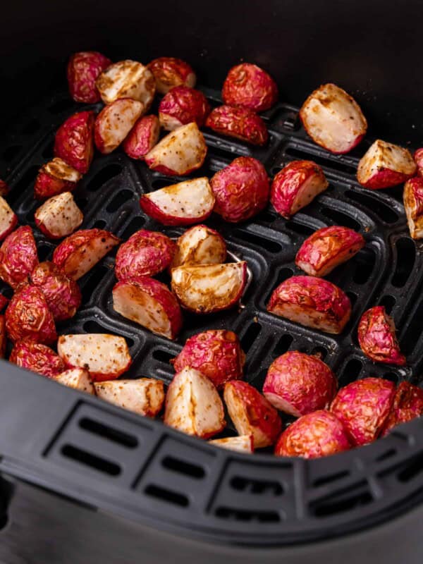 cooked radishes in air fryer