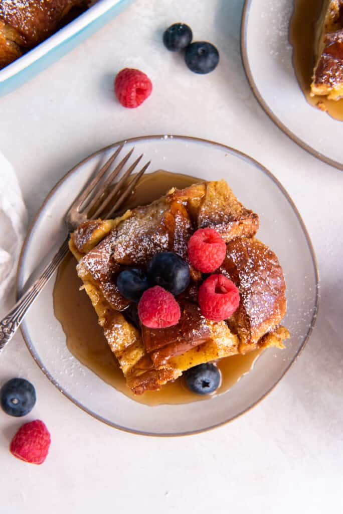 brioche french toast on plate