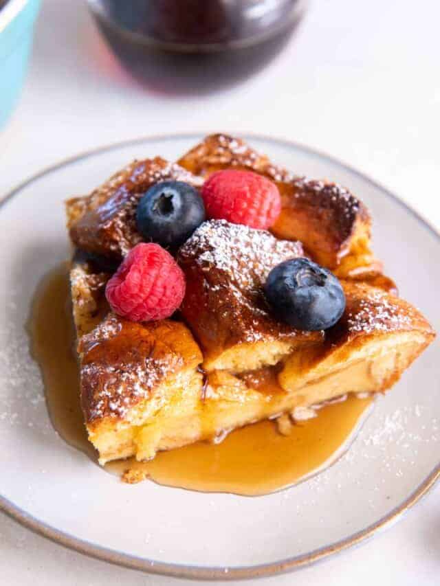 Easy Brioche French Toast Casserole Everyday Family Cooking
