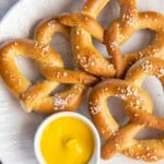 platter with pretzels