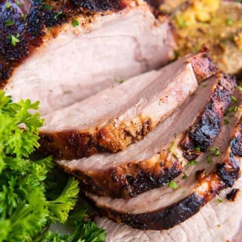 sliced pork roast