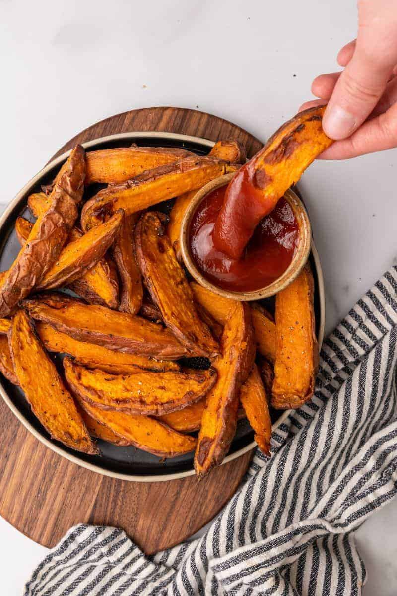 Air Fryer Sweet Potato Wedges Everyday Family Cooking