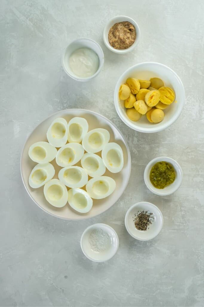 ingredients to make deviled eggs without mayo