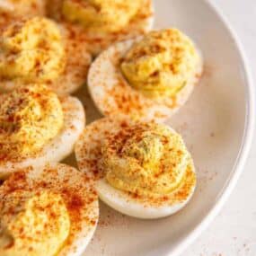 deviled eggs on a plate