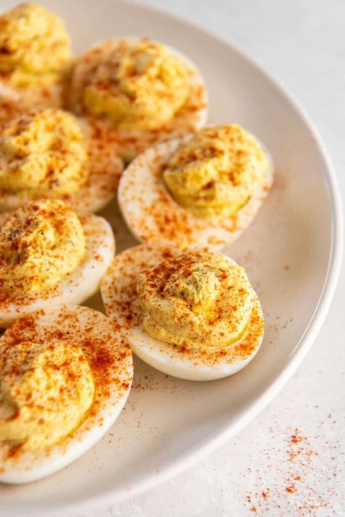 deviled eggs on a plate