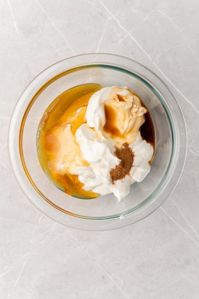 mixing ingredients in a bowl