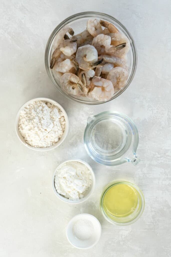 ingredients to make air fryer shrimp tempura