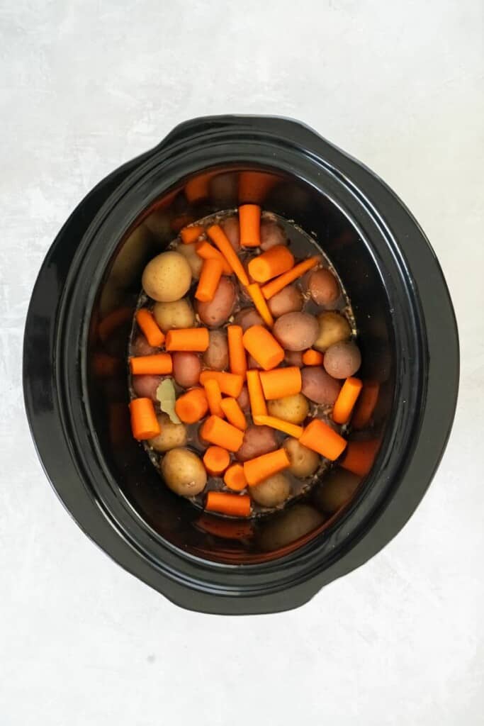 overhead shot of crockpot