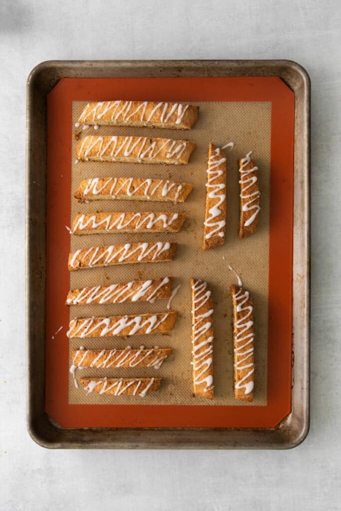 lemon biscotti with glaze