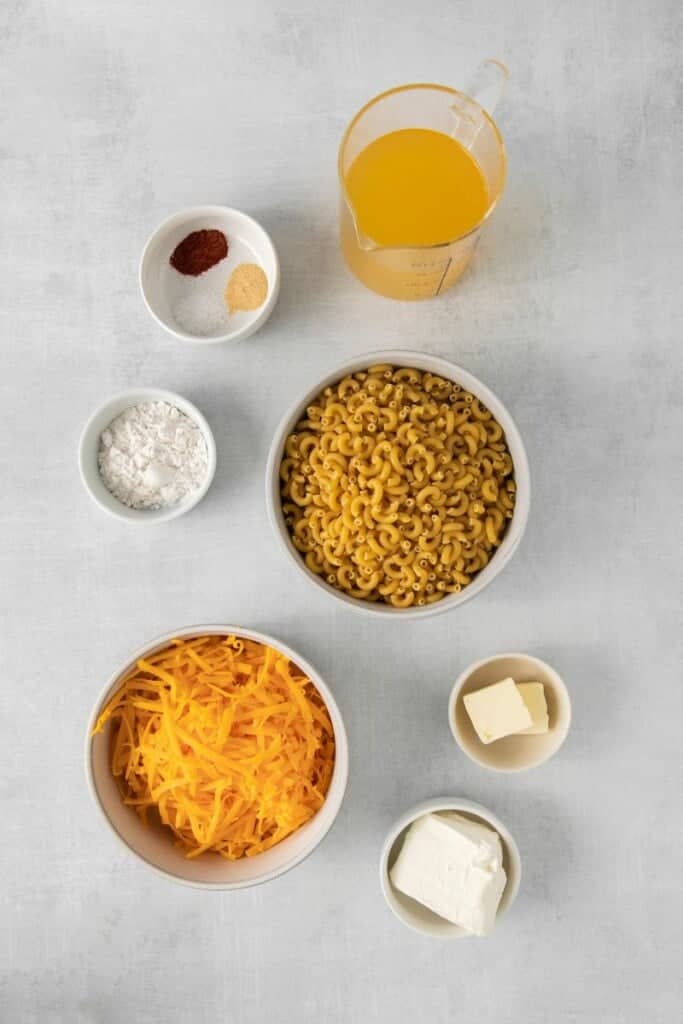ingredients to make mac and cheese without milk