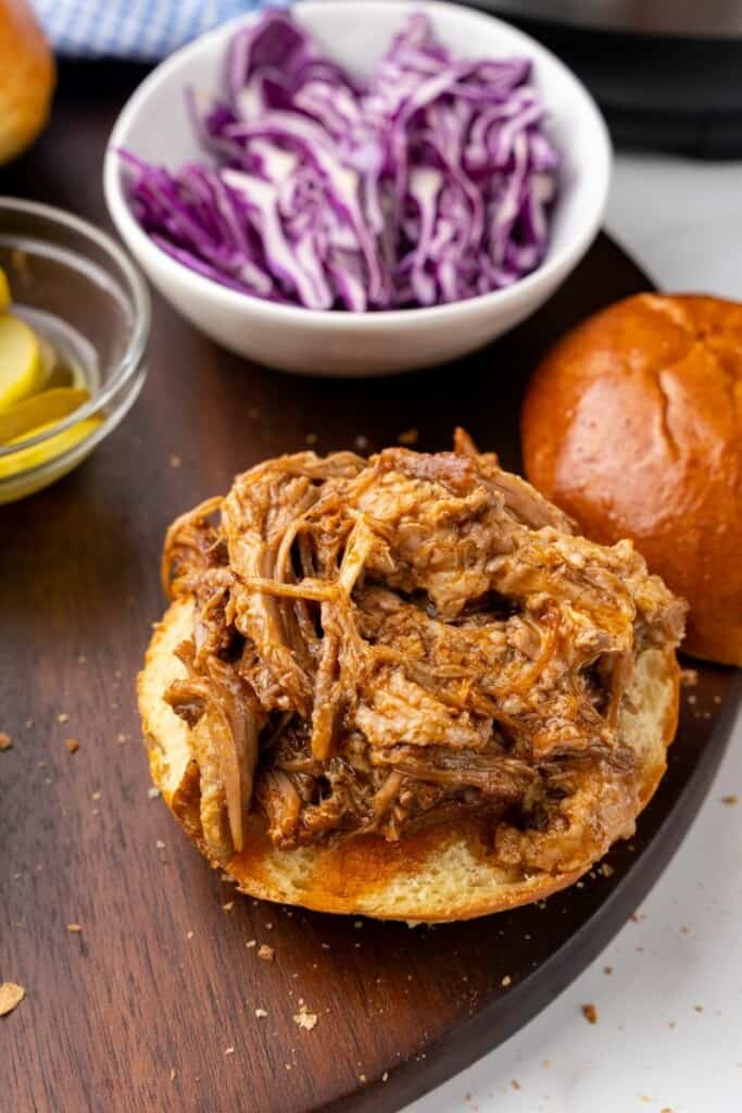 pulled pork on a bun