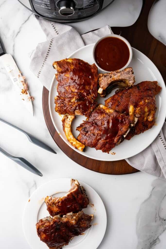 ribs on a plate