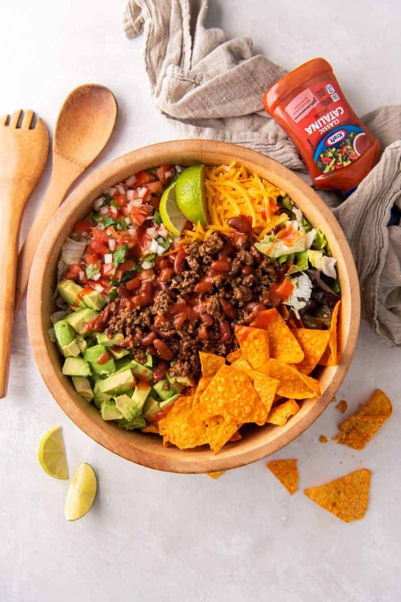 Taco Salad with Catalina Dressing | Everyday Family Cooking