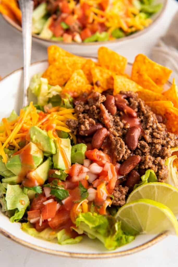 ready to serve taco salad with catalina dressing