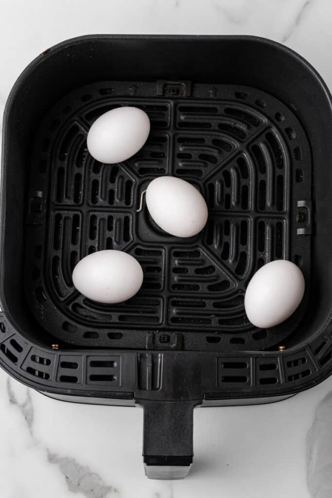 eggs in an air fryer basket