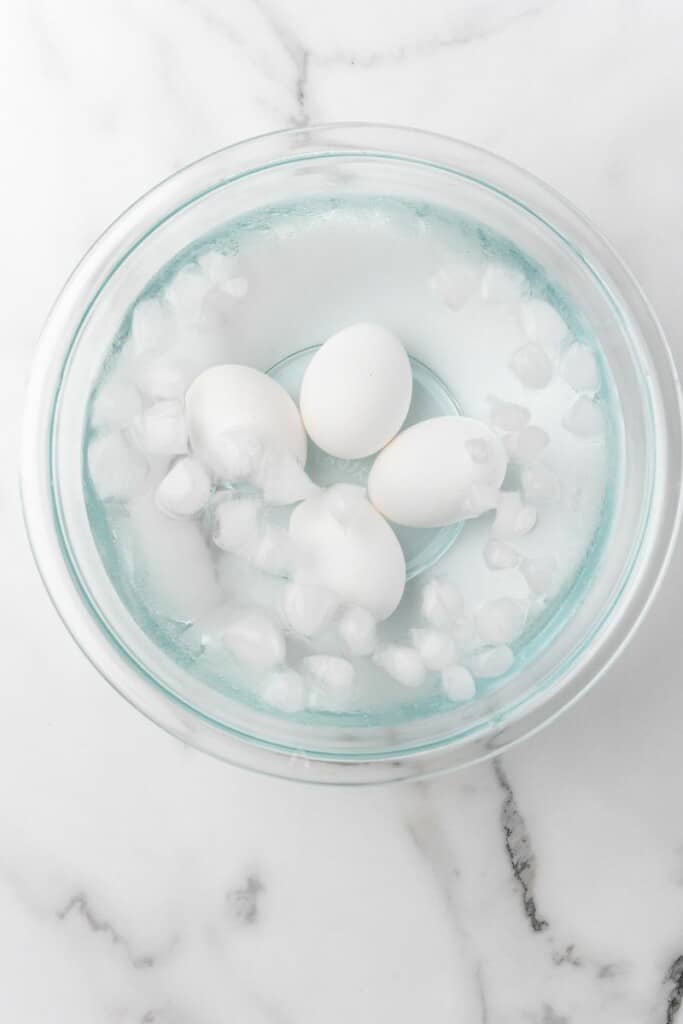 eggs in ice bath