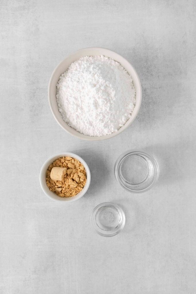 ingredients to make peanut butter icing