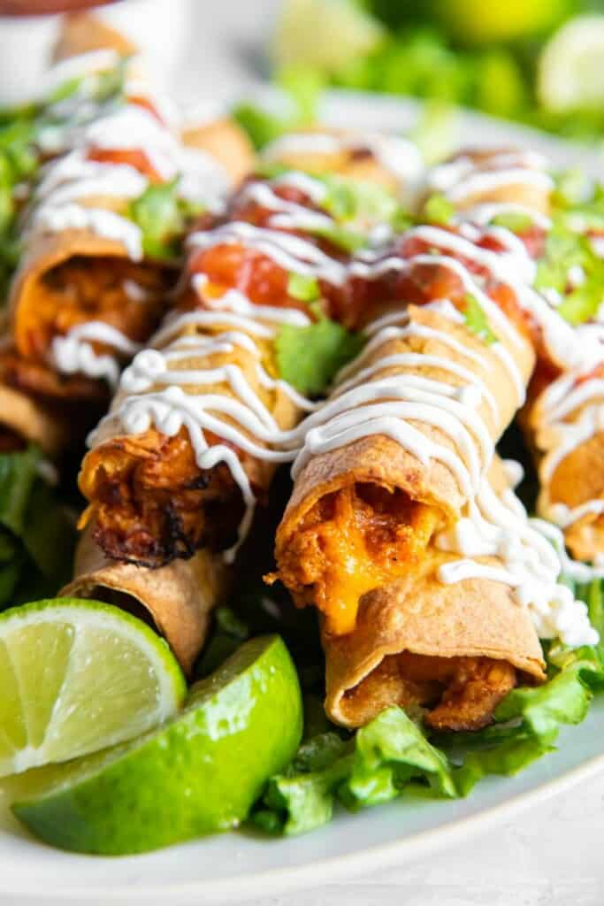 platter of flautas