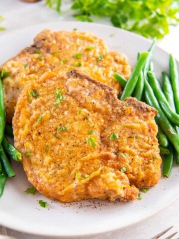 pork chops on a plate