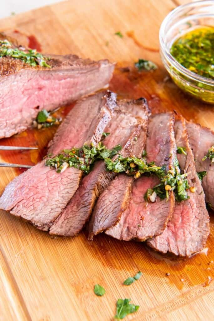 air fryer tri tip roast sliced