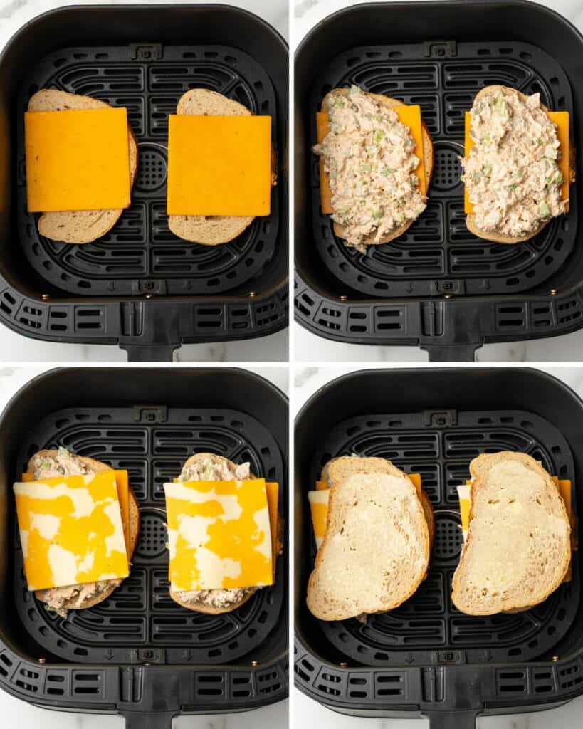 ingredients to make tuna melt in air fryer basket