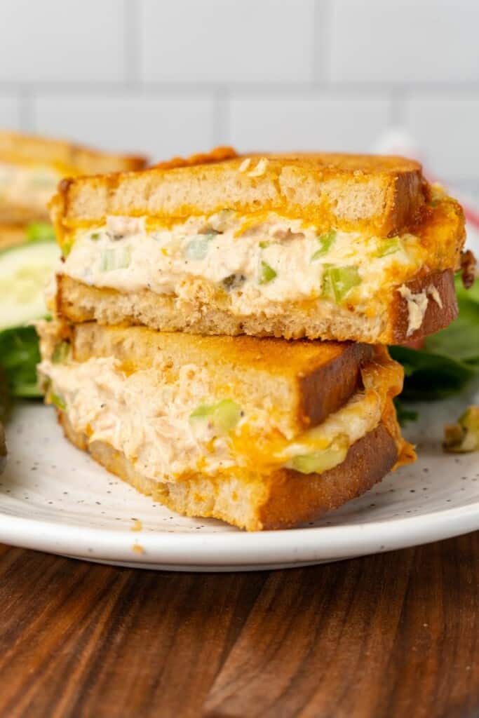 stack of air fryer tuna melts