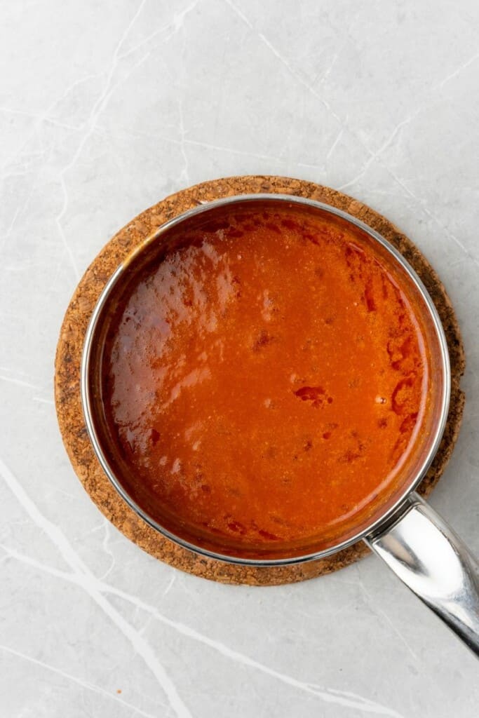 simmering mild buffalo sauce