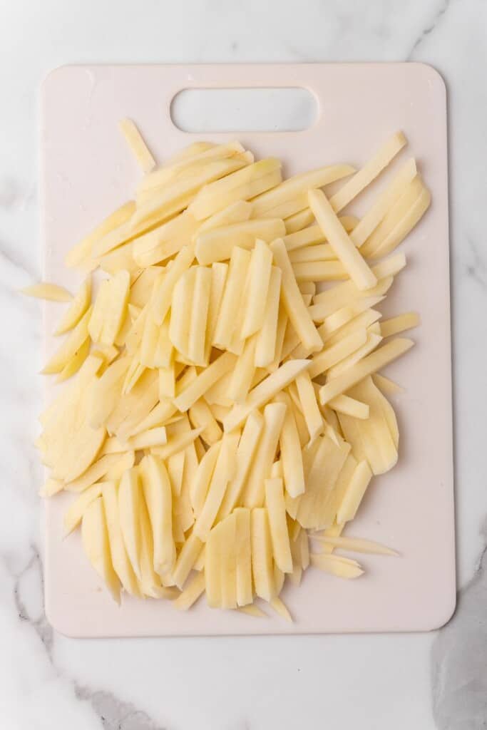 sliced french fries