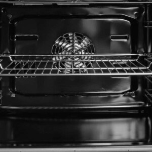 Inside an oven with air fryer