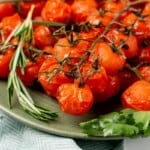 Cherry Tomatoes that have been prepared in the air fryer.