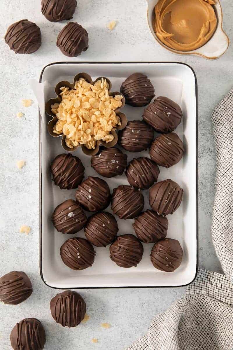 Peanut Butter Balls with Rice Krispies Everyday Family Cooking