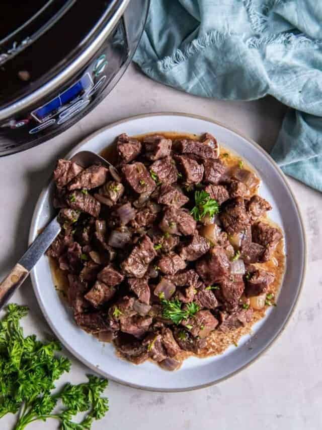 Easy Crock Pot Steak Cubes Recipe Everyday Family Cooking