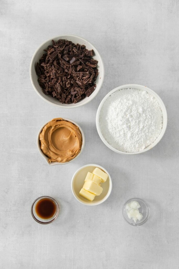 ingredients needed to make peanut butter buckeyes