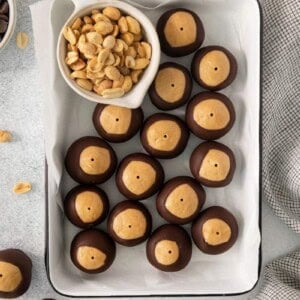overhead shot of buckeyes recipe