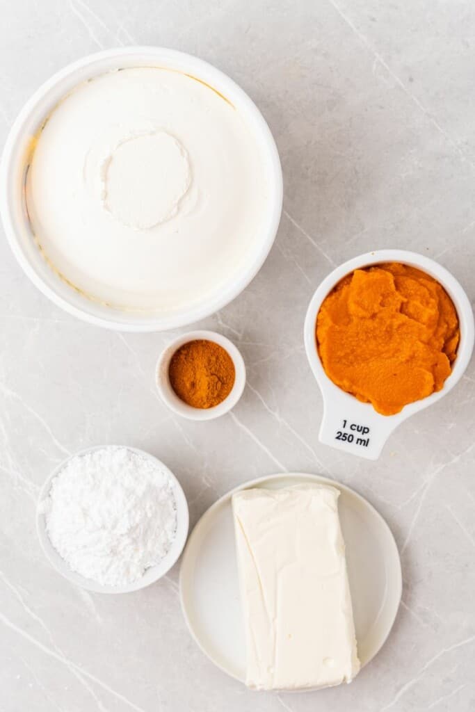 ingredients needed for pumpkin cream cheese dip