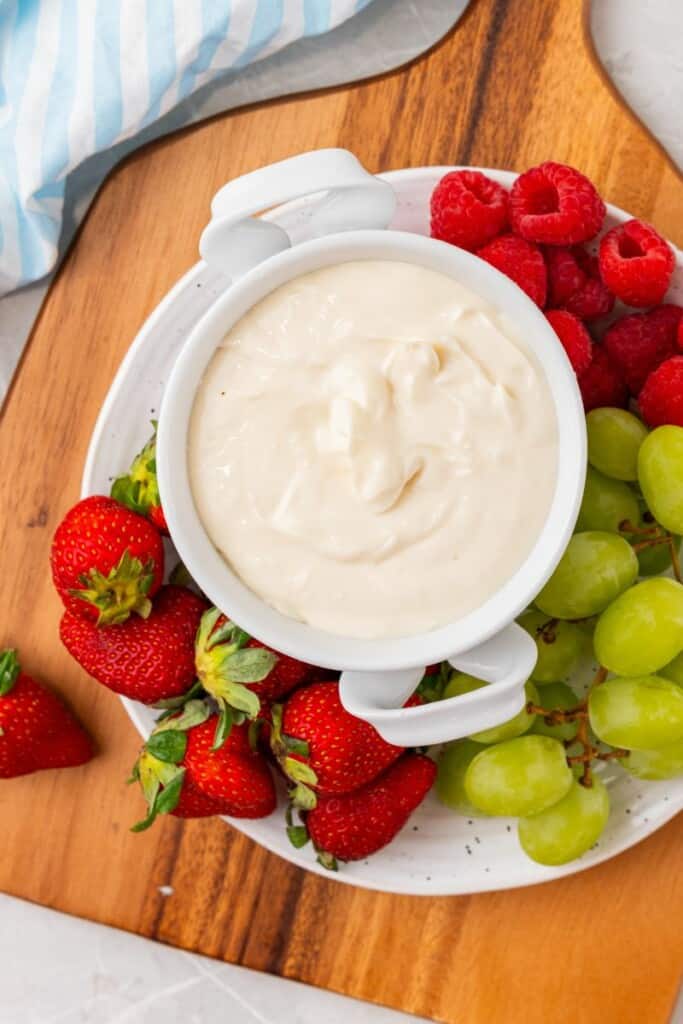 easy cream cheese dip for fruit tray. 