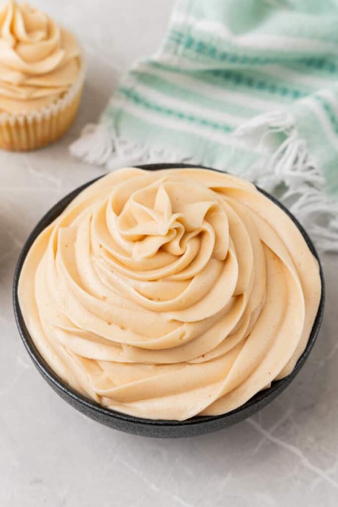 peanut butter frosting with cream cheese and powder sugar. 